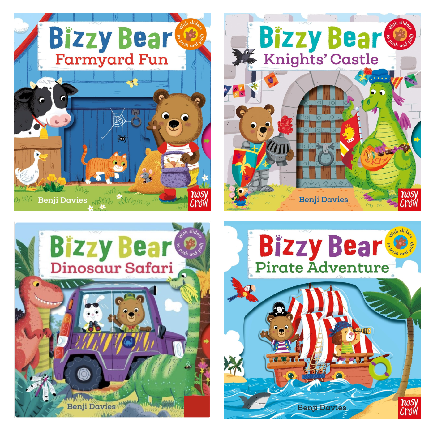 Bizzy Bear board book SET of 4 books [pull and push] 2