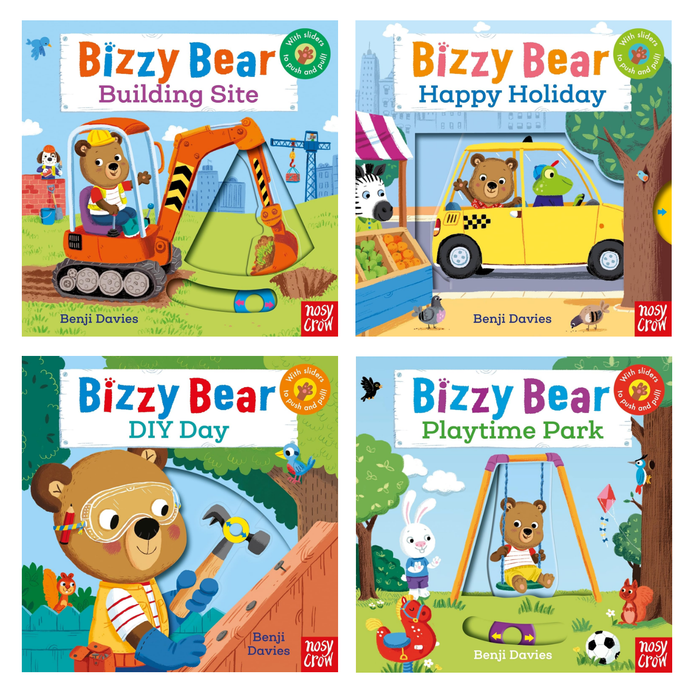 Bizzy Bear board book SET of 4 books [pull and push] 3