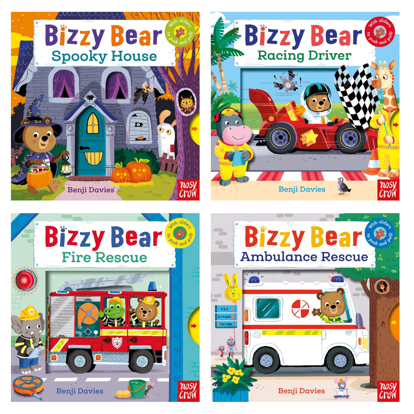 Bizzy Bear board book SET of 4 books [pull and push] 4