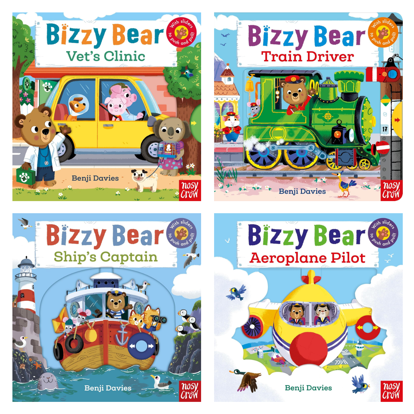 Bizzy Bear board book SET of 4 books [pull and push] 5