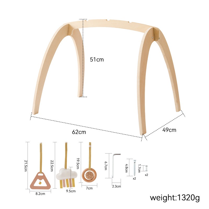 Wooden Baby Gym - Early Steps - A