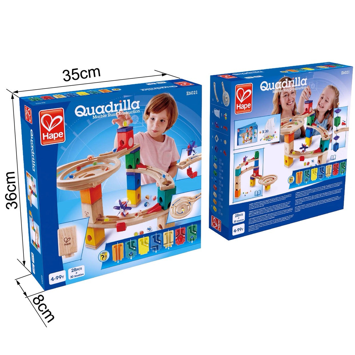 Hape Quadrilla Race to The Finish Marble Run Toy