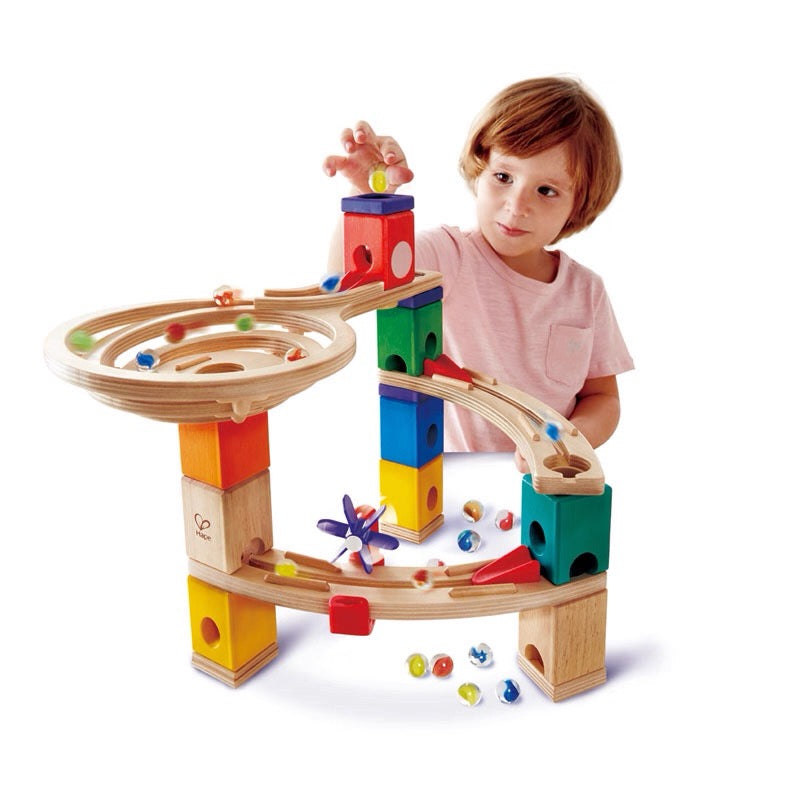 Hape Quadrilla Race to The Finish Marble Run Toy