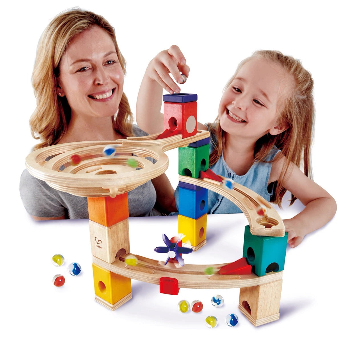 Hape Quadrilla Race to The Finish Marble Run Toy