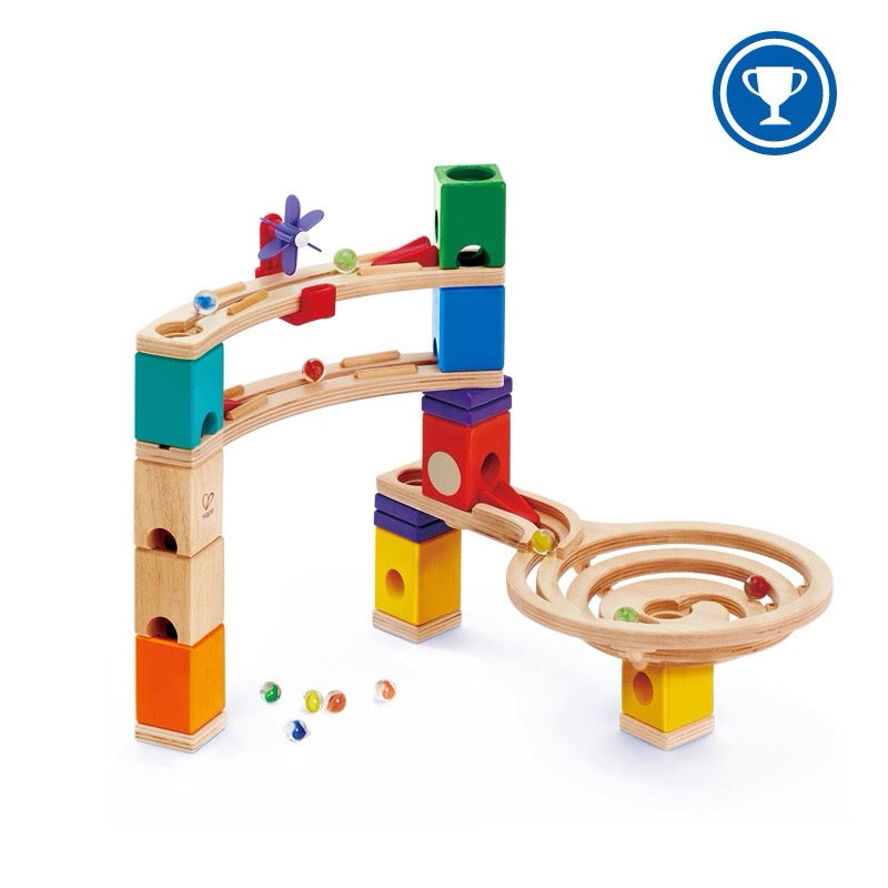 Hape Quadrilla Race to The Finish Marble Run Toy