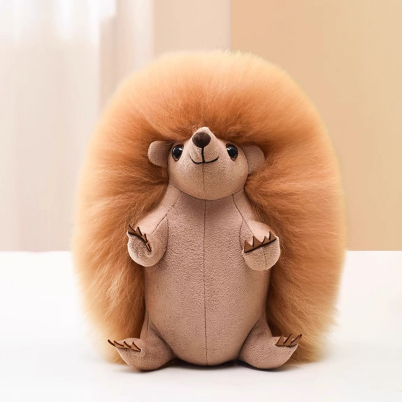 Warmpaca :Handmade real alpaca wool Hedgehog - 22cm