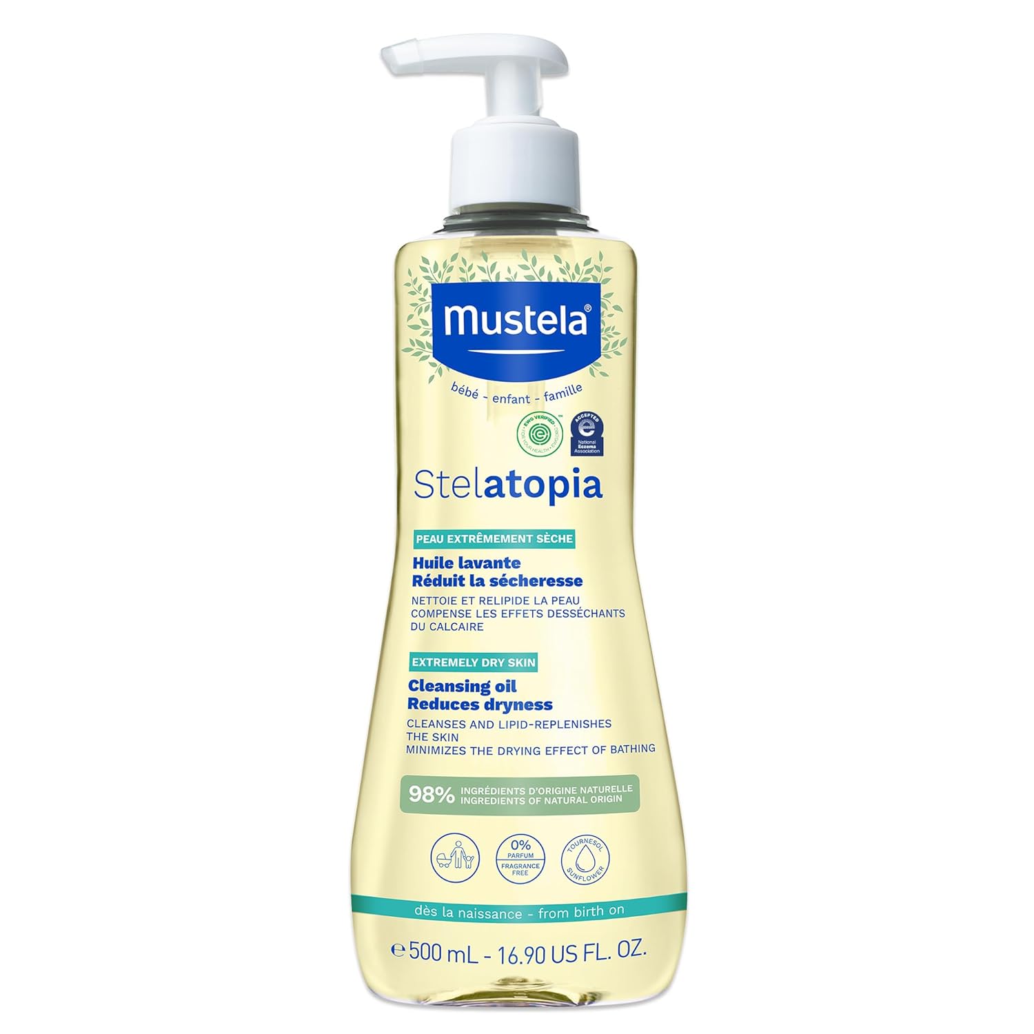 Mustela Stelatopia Eczema-Prone Skin Cleansing Oil 500ml