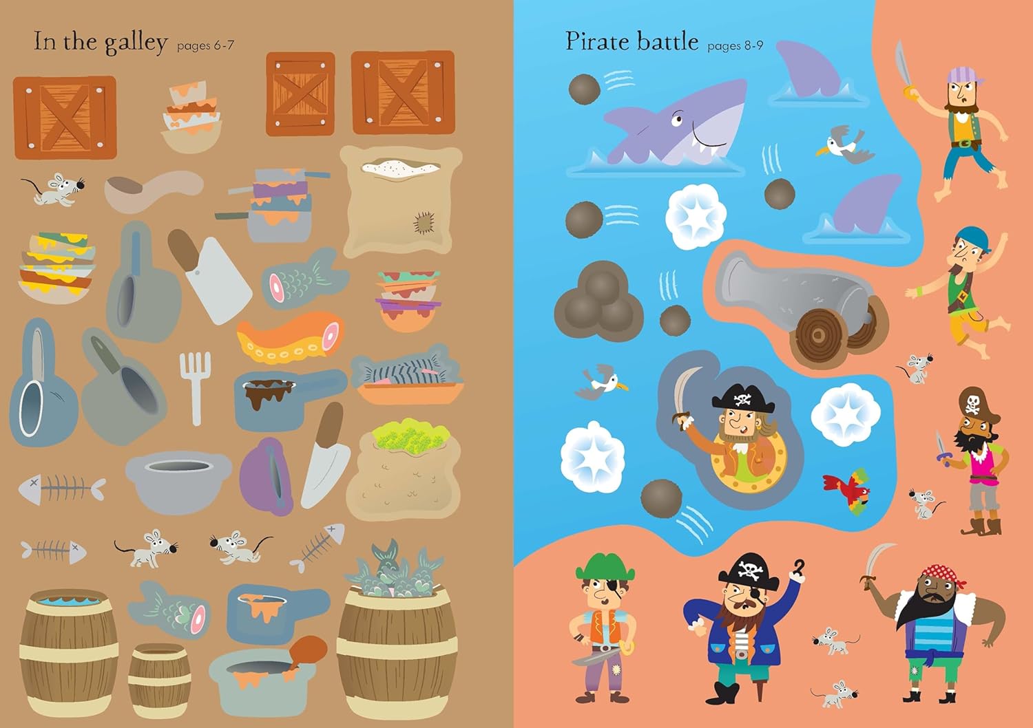 Usborne Little First Stickers Book - Pirates