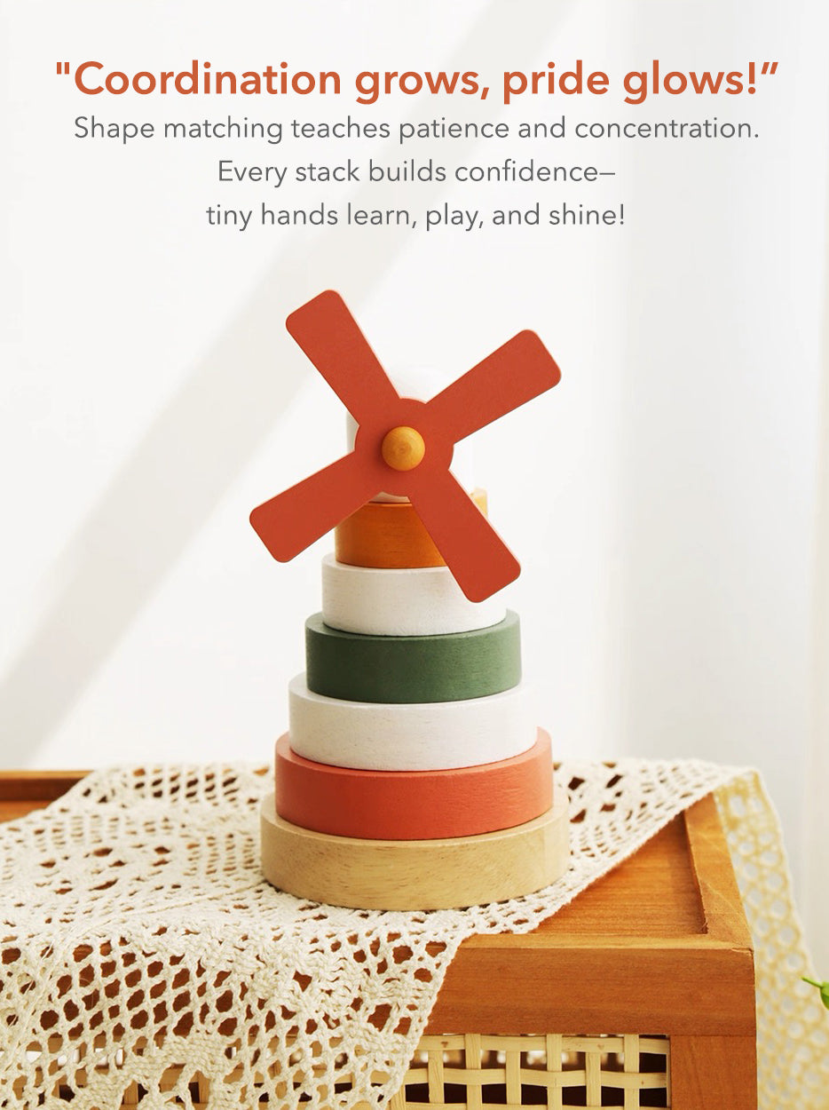 Wooden Blocks - Windmill Set