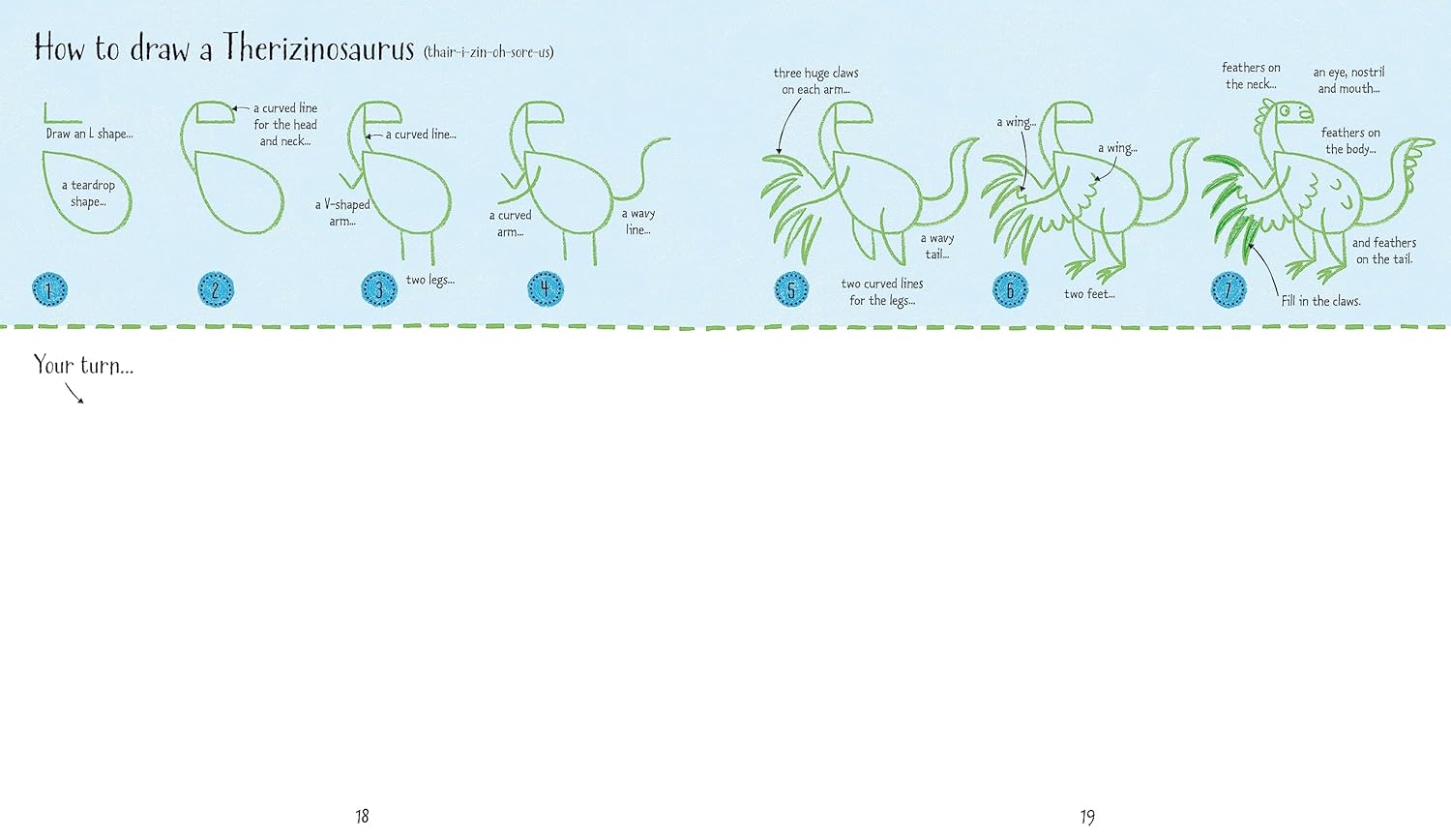 Usborne stepbystep drawing Dinosaurs