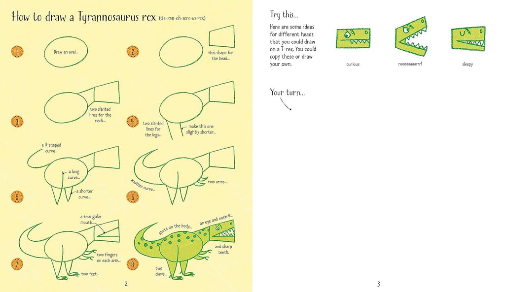 Usborne stepbystep drawing Dinosaurs
